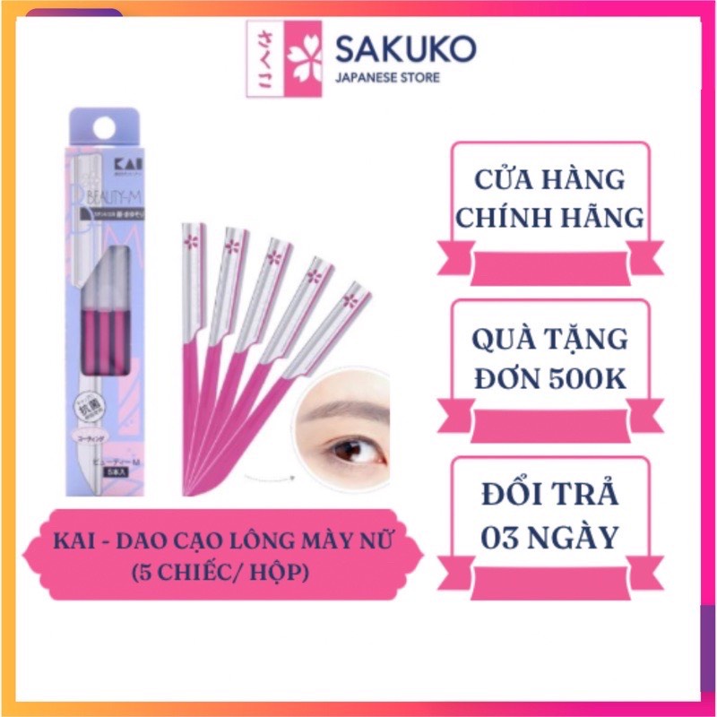 Dao Cạo Lông Mày, Tỉa Lông Mày, Chân Mày Nữ KAI Nhật Bản - SAKUKO