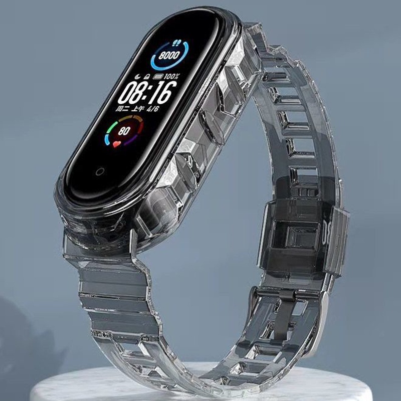 Dây Đeo Trong Suốt Thay Thế Cho Đồng Hồ Thông Minh Xiaomi Mi Band 7 6 5 4 3 MiBand 7 6 5 4 3