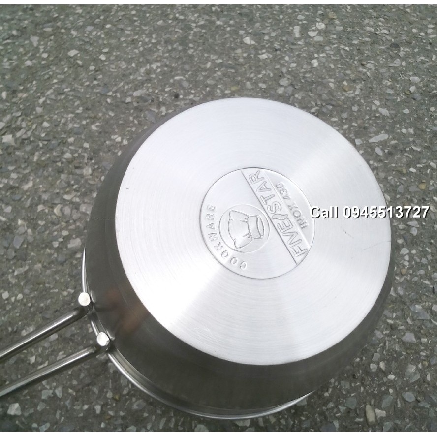 Bảo hành 60 Tháng Bộ nồi 3 đáy Fivestar 5 chiếc vung inox dùng cho bếp từ