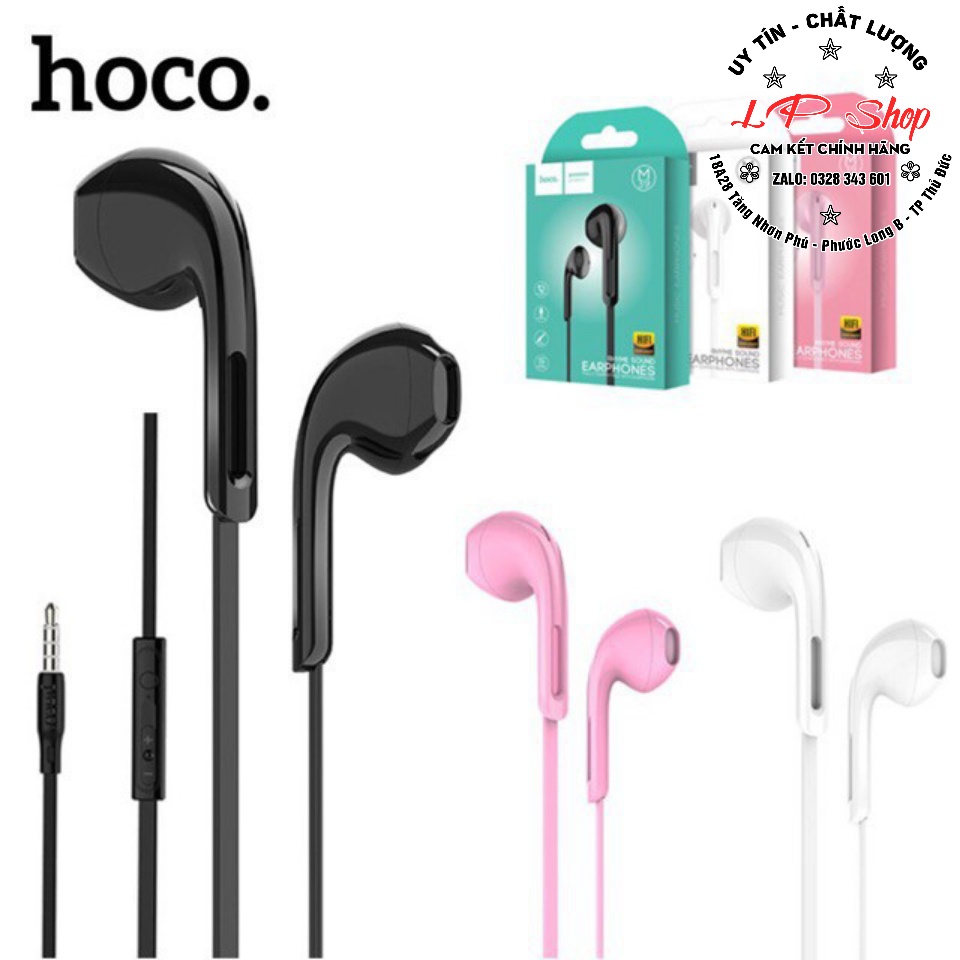 Tai nghe có dây M39 | Jack 3.5 | Mic đàm thoại | Dây chống rối | Chính hãng Hoco | BH 6 tháng