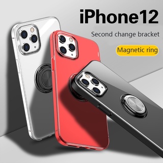 Ốp điện thoại trong suốt chống sốc có vòng đỡ nam châm thích hợp cho Iphone 12 11 Pro Xs Max Xr X Se 2 2020 8 7 Plus