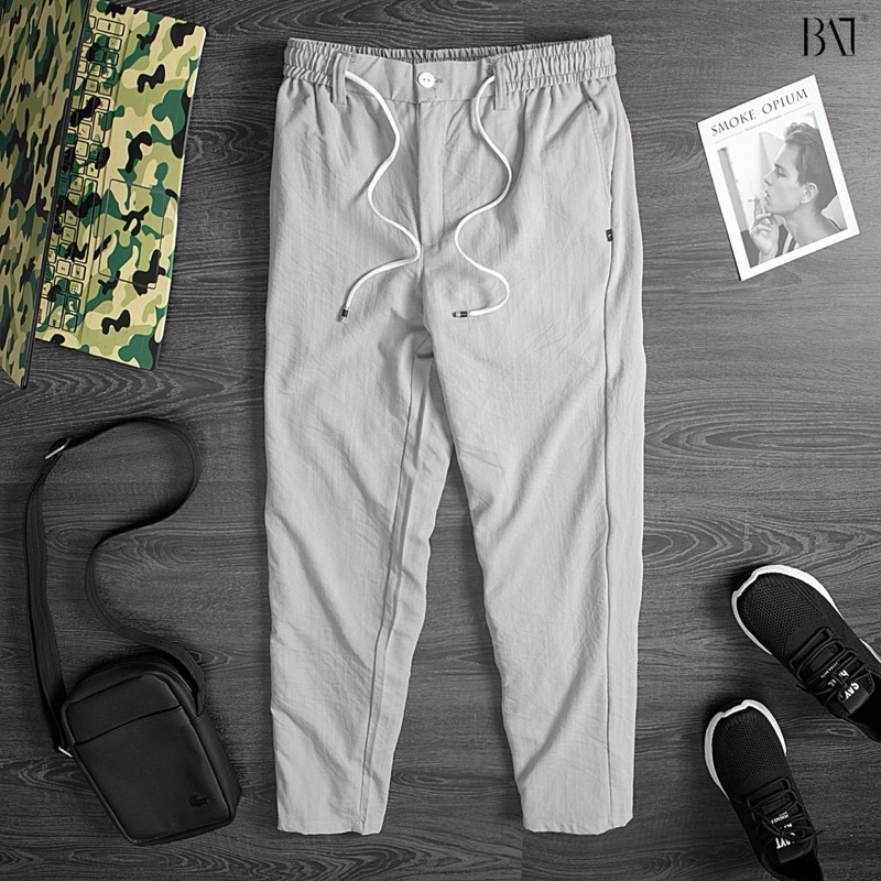 Quần Đũi Dài Ống Suông Cạp Chun- Khuy Cài Sang Trọng  Cho Nam