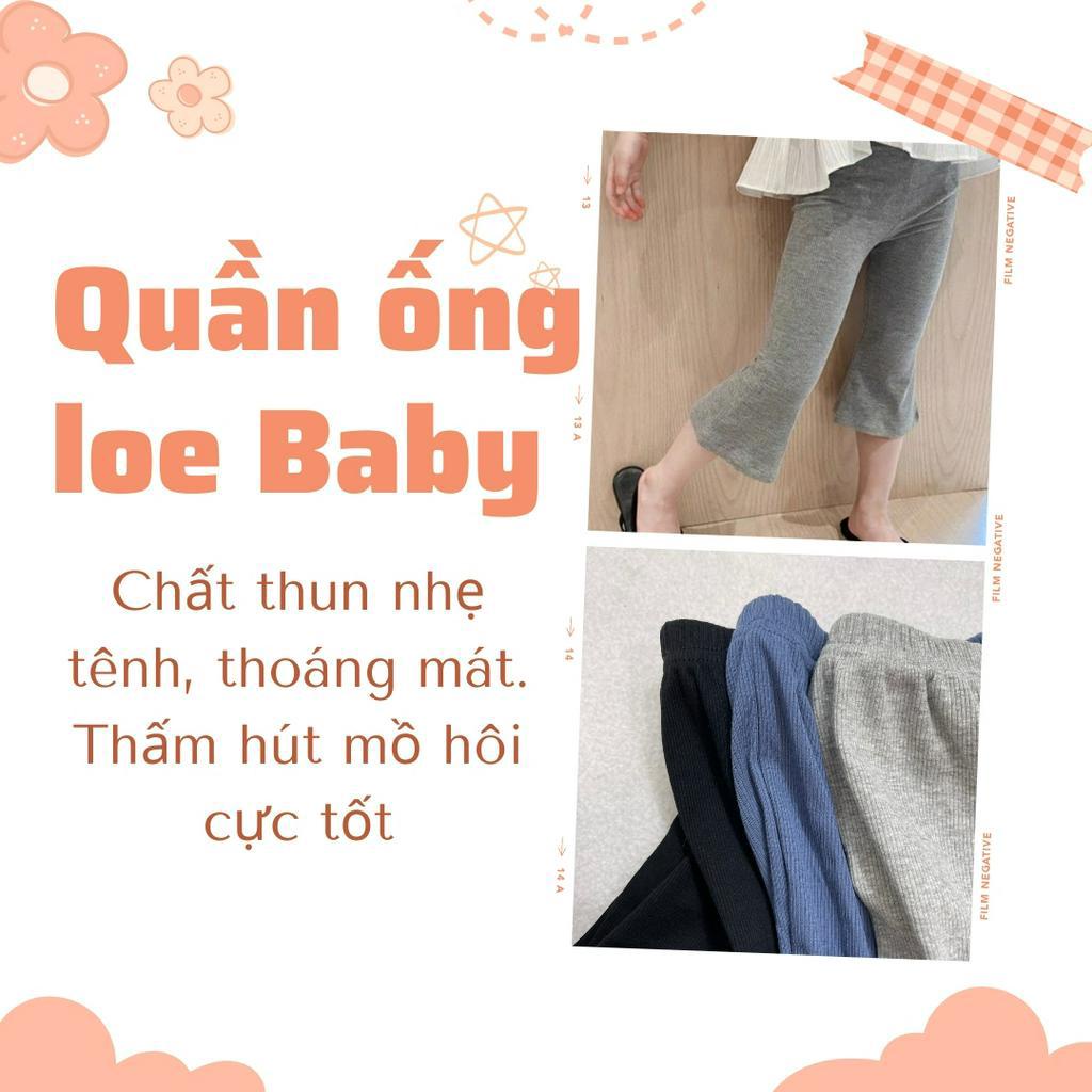 Quần ống loe cho bé gái, quần ống loe trẻ em vải thun gân co giãn 4 chiều 6-29kg YSTORE