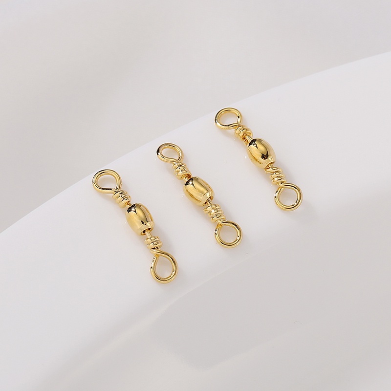 Set 2 Khóa Số 8 Bằng Đồng Mạ Vàng 14K Dùng Làm Trang Sức diy