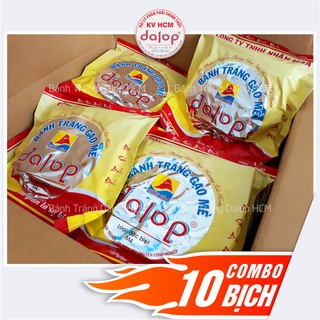 COMBO 10 bịch (gói) bánh tráng gạo mè nướng sẵn Dalop - Bánh mới mỗi ngày - Chính gốc Cty TNHH Nhân Hòa - Bình Định