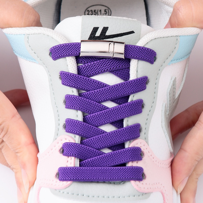 1 Cặp Dây Giày Thể Thao 8MM Bằng Cao Su Co Giãn Dành Cho Người Lớn Và Trẻ Em