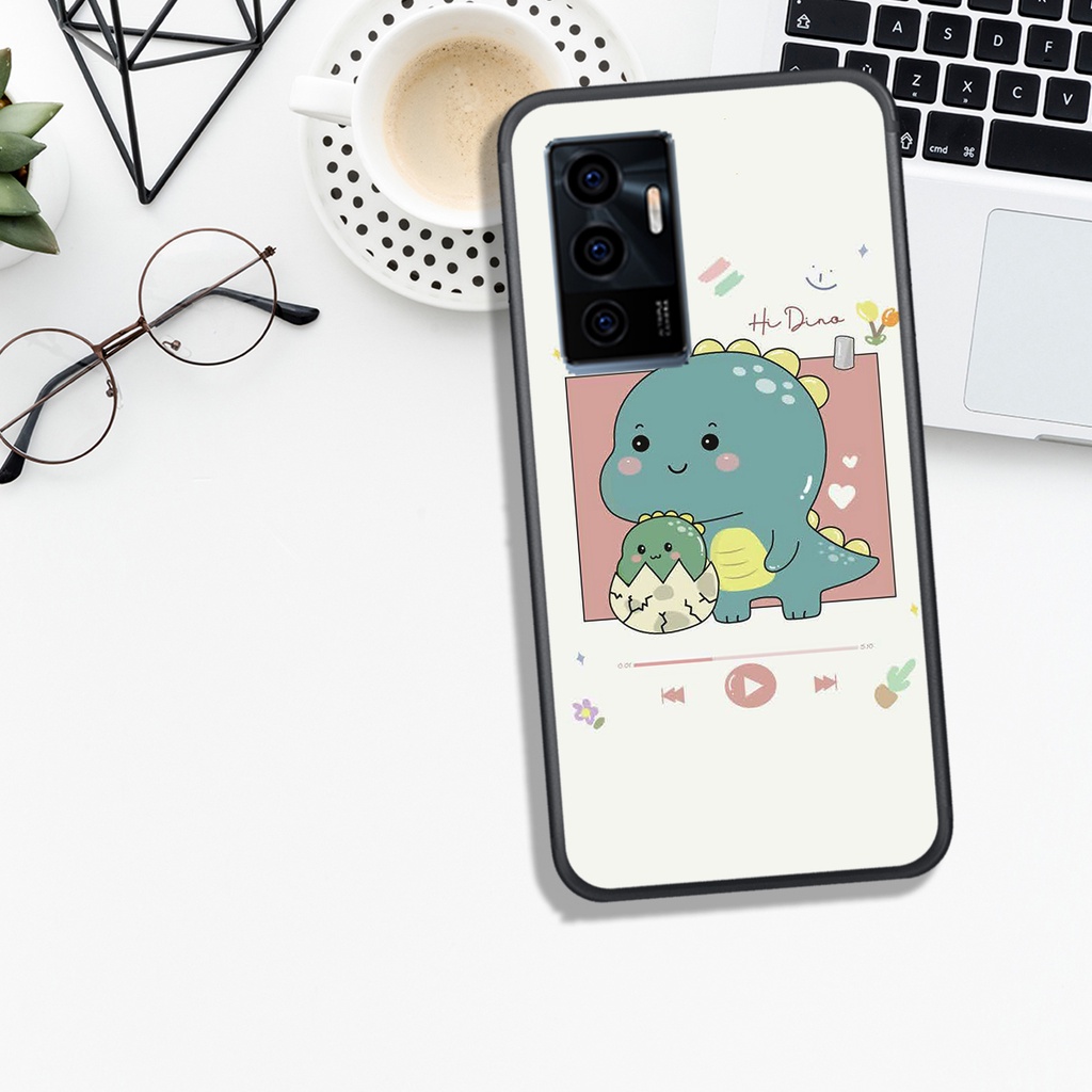 [HOT]ỐP VIVO Y21 - Y21S - Y33S - Y15S - Y30 - Y50 , IN HÌNH KHỦNG LONG CHIBI SIÊU DỄ THƯƠNG.