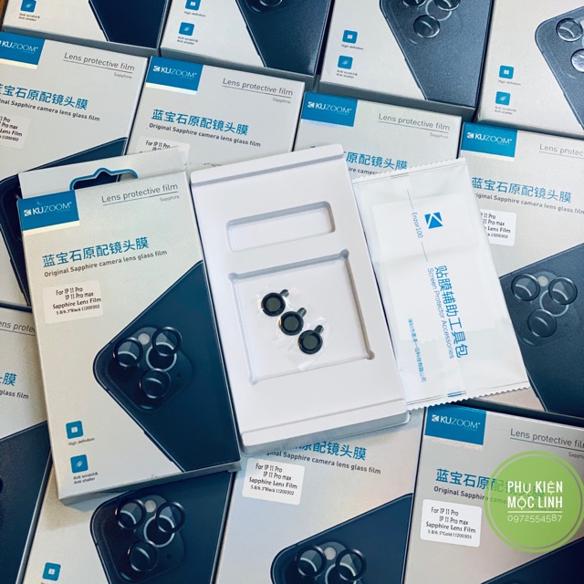 Dán từng mắt camera chống trầy Chính hãng Kuzoom  Bảo vệ cho iPhone 11 Pro / 11 / 11 Pro Max