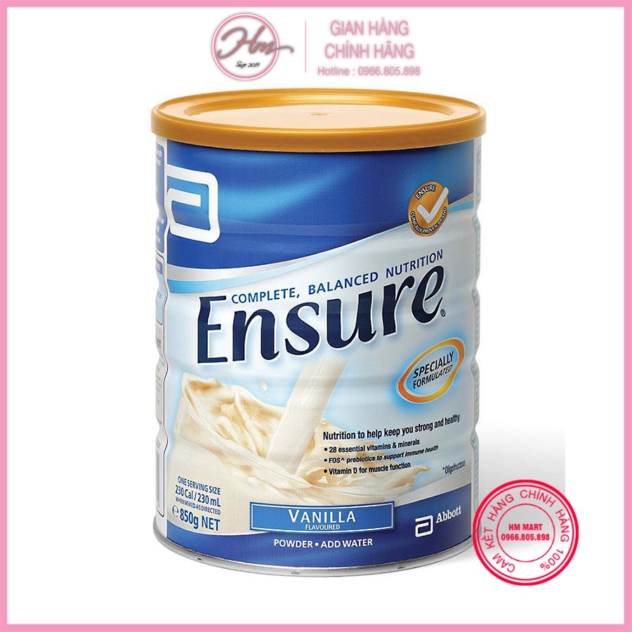 Sữa Ensure 850gr Úc - Hàng AIR 100%