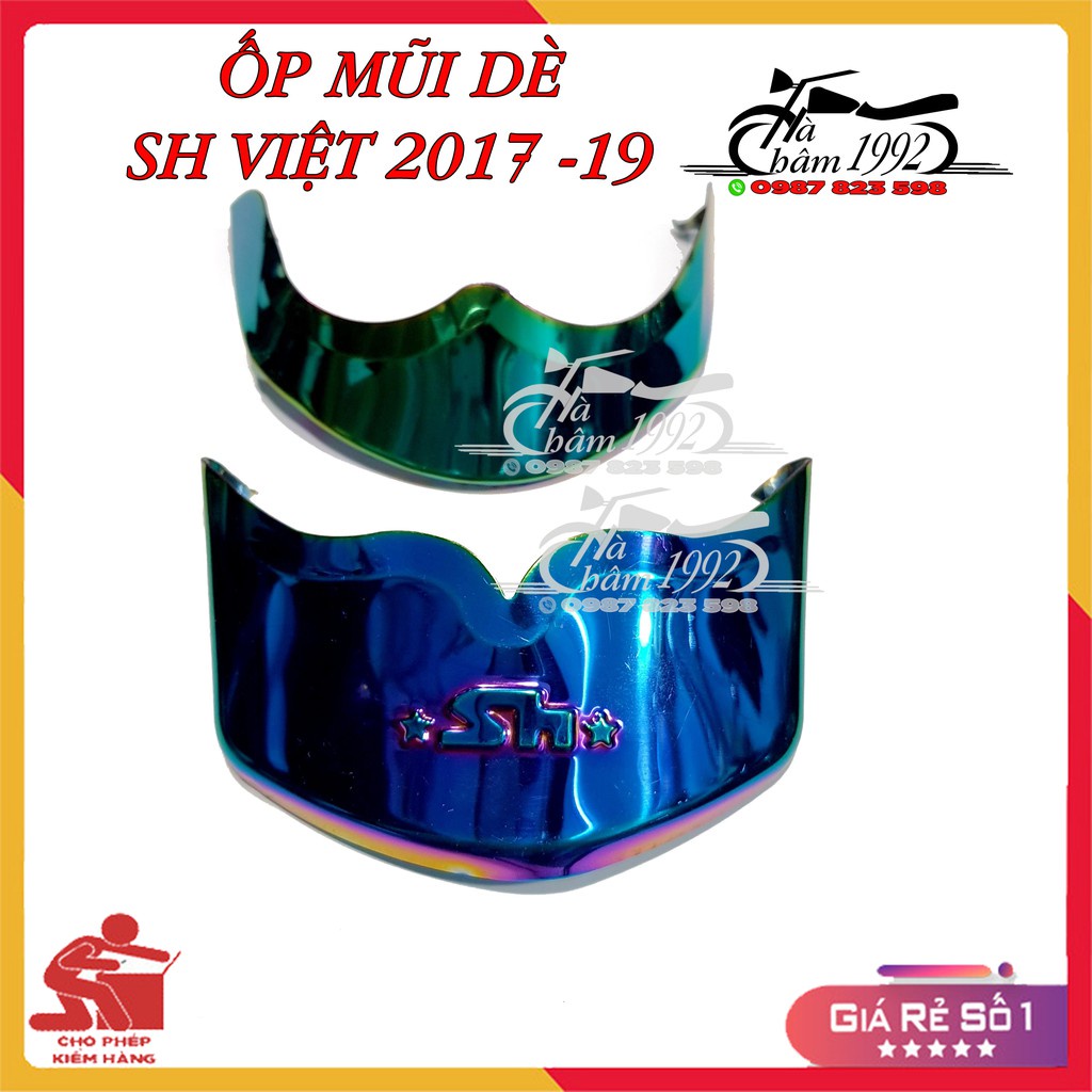 ✅ Bộ Ốp Mỏ Dè SH Việt 2012 - 2019 Xi 7 Màu Và Trắng iNox , Bọc Mõm Dè Xe SH Việt 2012 - 2019 ✅