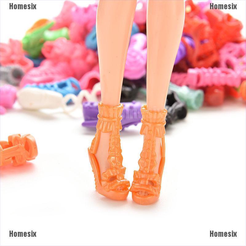 Bộ 15/30/60 đôi giày cao gót đồ chơi dành cho búp bê Barbie