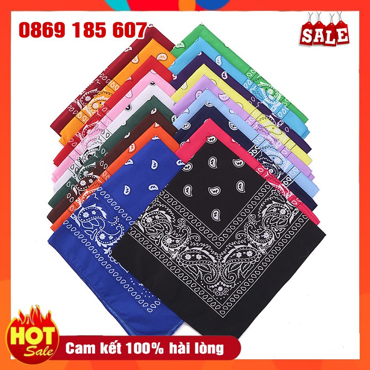 Khăn Turban (Tuban), Khăn Bandana Headband Họa Tiết Choàng Cổ, Đeo Tay, Đeo Túi Xách, Thắt Lưng, Búi Tóc, Đội Đầu