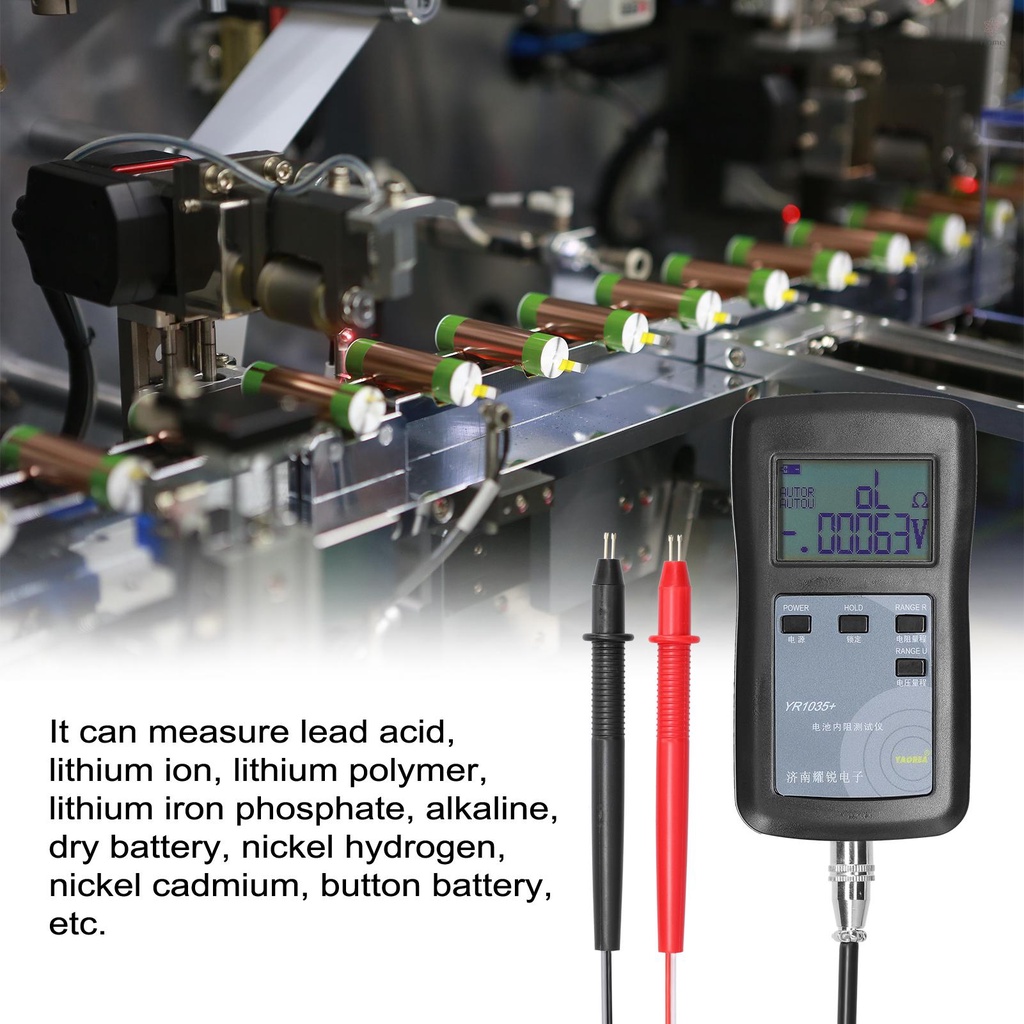 Thiết bị kiểm tra pin lithium YR1035 100V 18650 độ chính xác cao