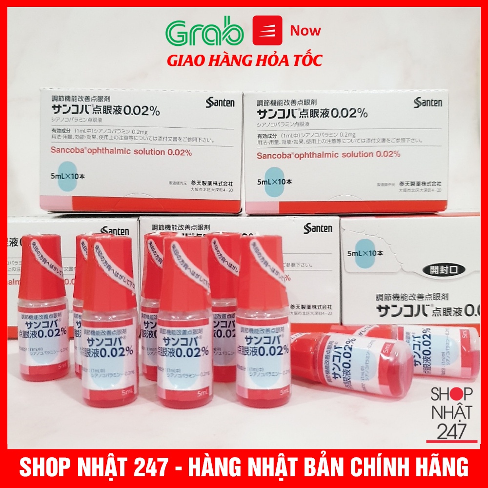 Hỏa Tốc HN Nhỏ Mắt Phục Hồi Thị Lực SANCOBA nội địa Nhật Bản 5 ml