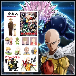 [Hàng mới về] Tấm hình xăm dán tạm thời chống thấm nước họa tiết anime Saitama cá tính