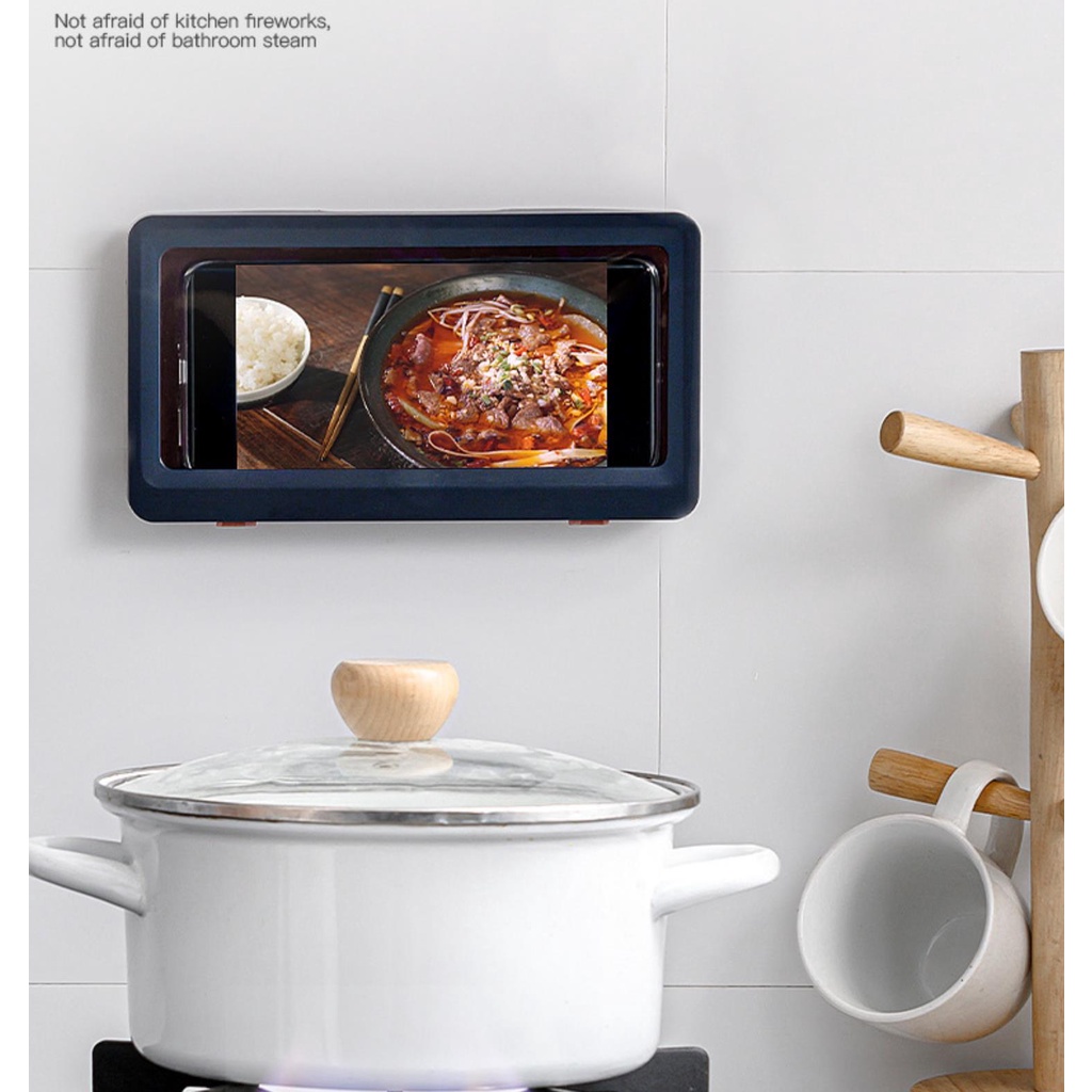 Hộp Đựng Điện Thoại Chống Nước Chống Sương Mù Không Cần Khoan Tường Dùng Trong Phòng Tắm