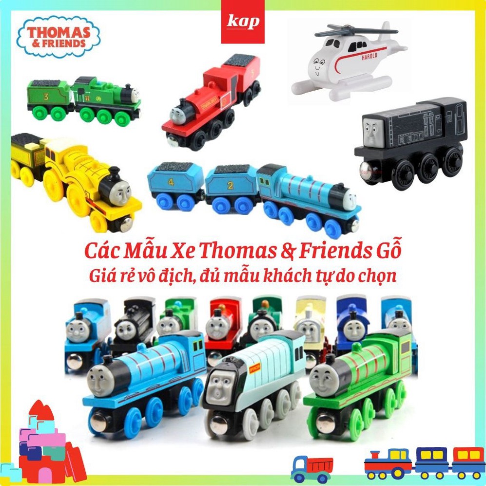 [G05] Bộ sưu tập đầu kéo xe lửa Thomas, sản phẩm chơi cùng đường ray xe lửa gỗ S020