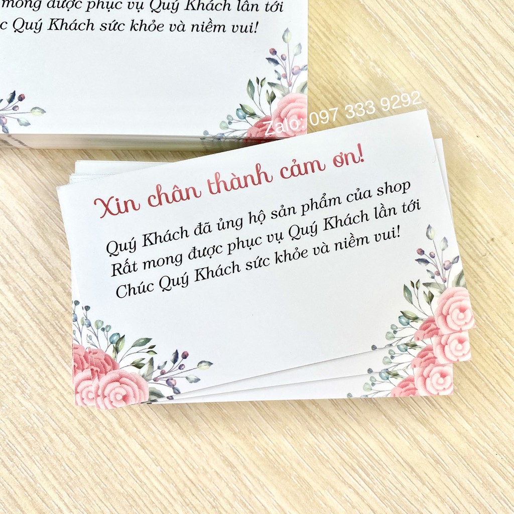 COMBO 100 THANK YOU CARD/THIỆP CẢM ƠN GIÁ SIU RẺ