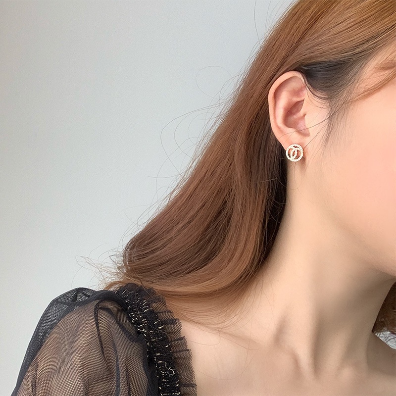 Bông tai mạ bạc 925 thiết kế nhỏ nhắn phong cách Hàn quốc xinh xắn cho nữ