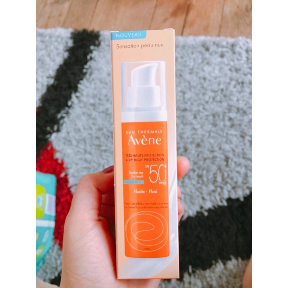 Kem chống nắng Avene Fluide SPF50 50ml cho da thường da hỗn hợp nhạy cảm mẫu mới Q8