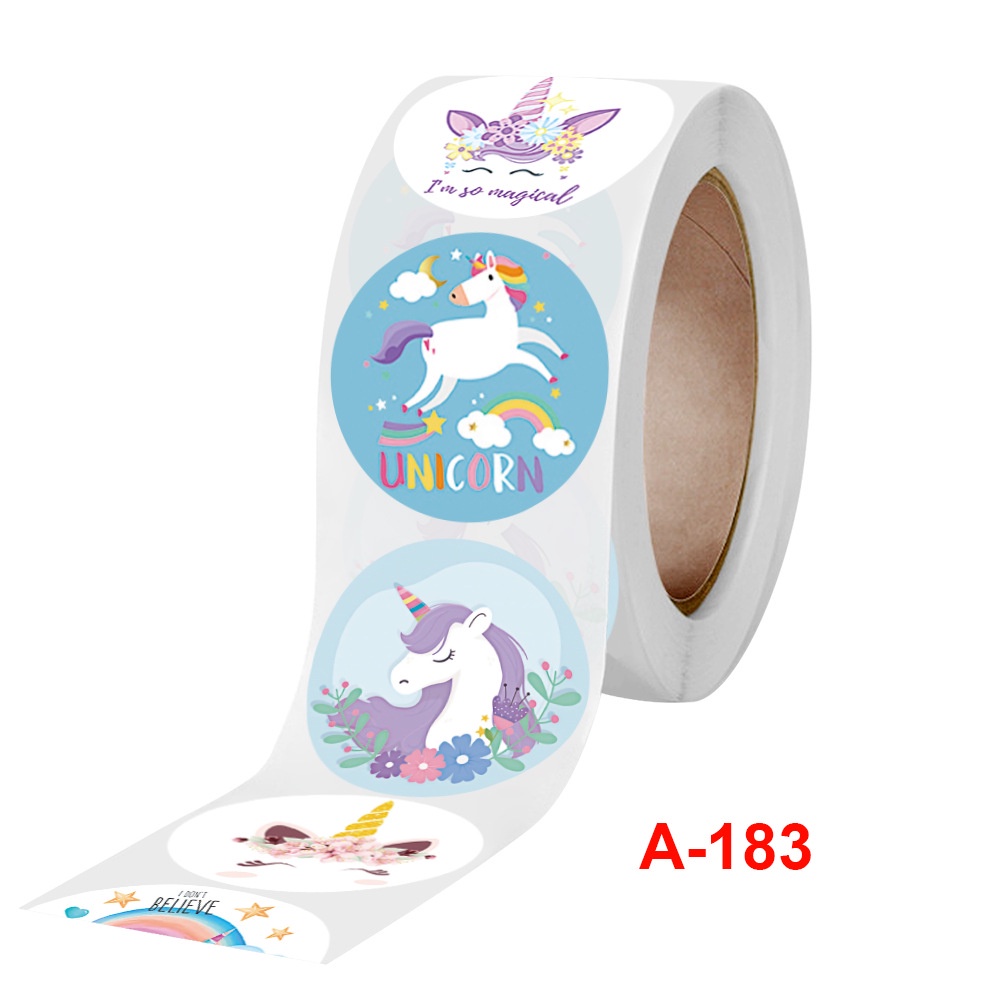 Set 500 Miếng Dán 1Inch Hình Động Vật Dễ Thương Trang Trí Quà Tặng Cho Bé