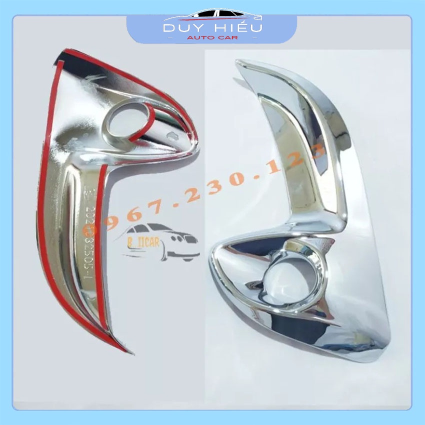 Ốp Viền Gầm Trước Toyota Vios Yaris 2021 Mạ Crom Bộ 2 Chiếc