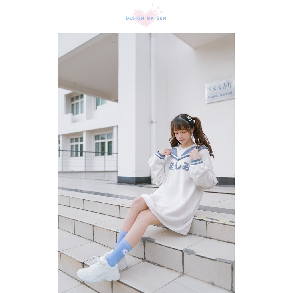 áo sweater ulzzang Hàn Quốc hai màu đen trắng BIGSIZE (70-100KG)