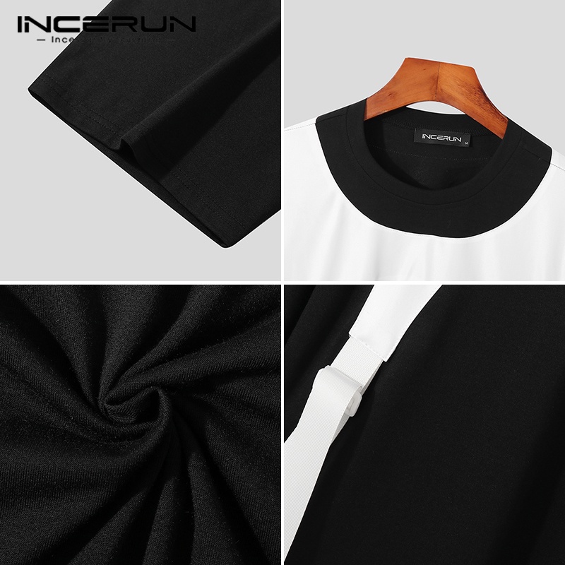 Áo thun tay ngắn INCERUN thời trang dành cho nam