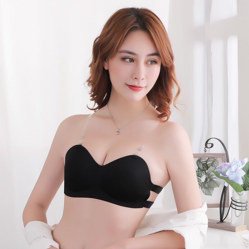 Áo bra đúc không gọng - áo ngực nữ quai chéo ( tặng kèm dây trong ) ms 811