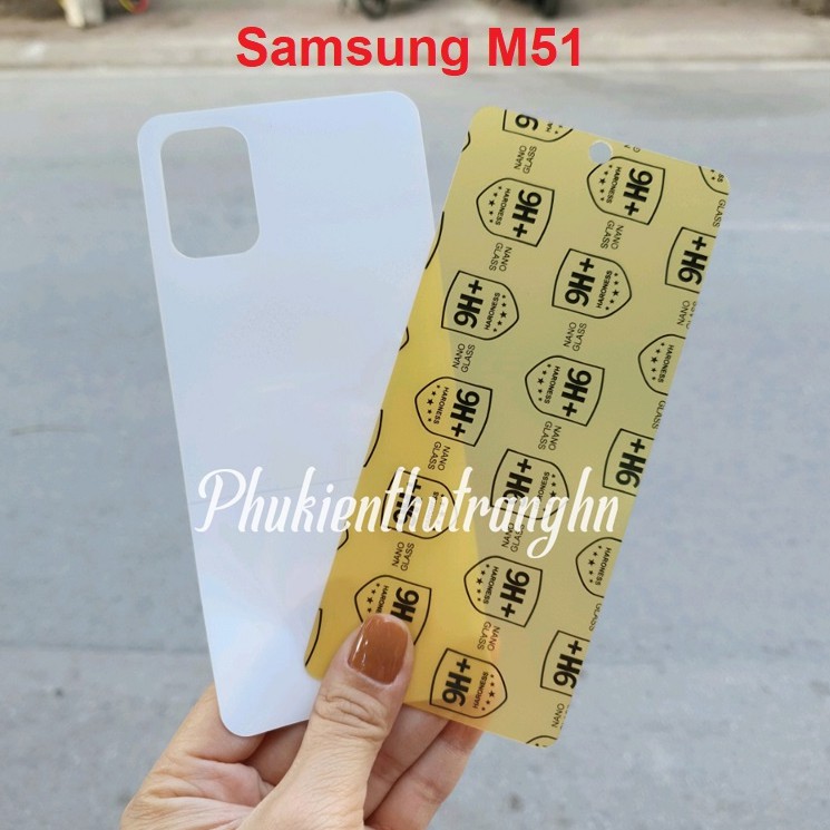 Combo Samsung M51 dán cường lực Nano 9H+ siêu bền + dán ppf siêu dính trong suốt mặt sau