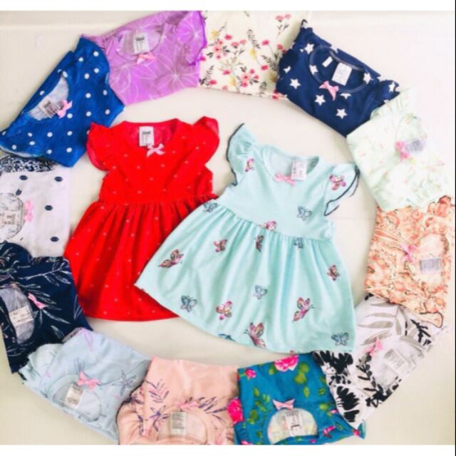 Set 4 đầm váy thun xuất dư
