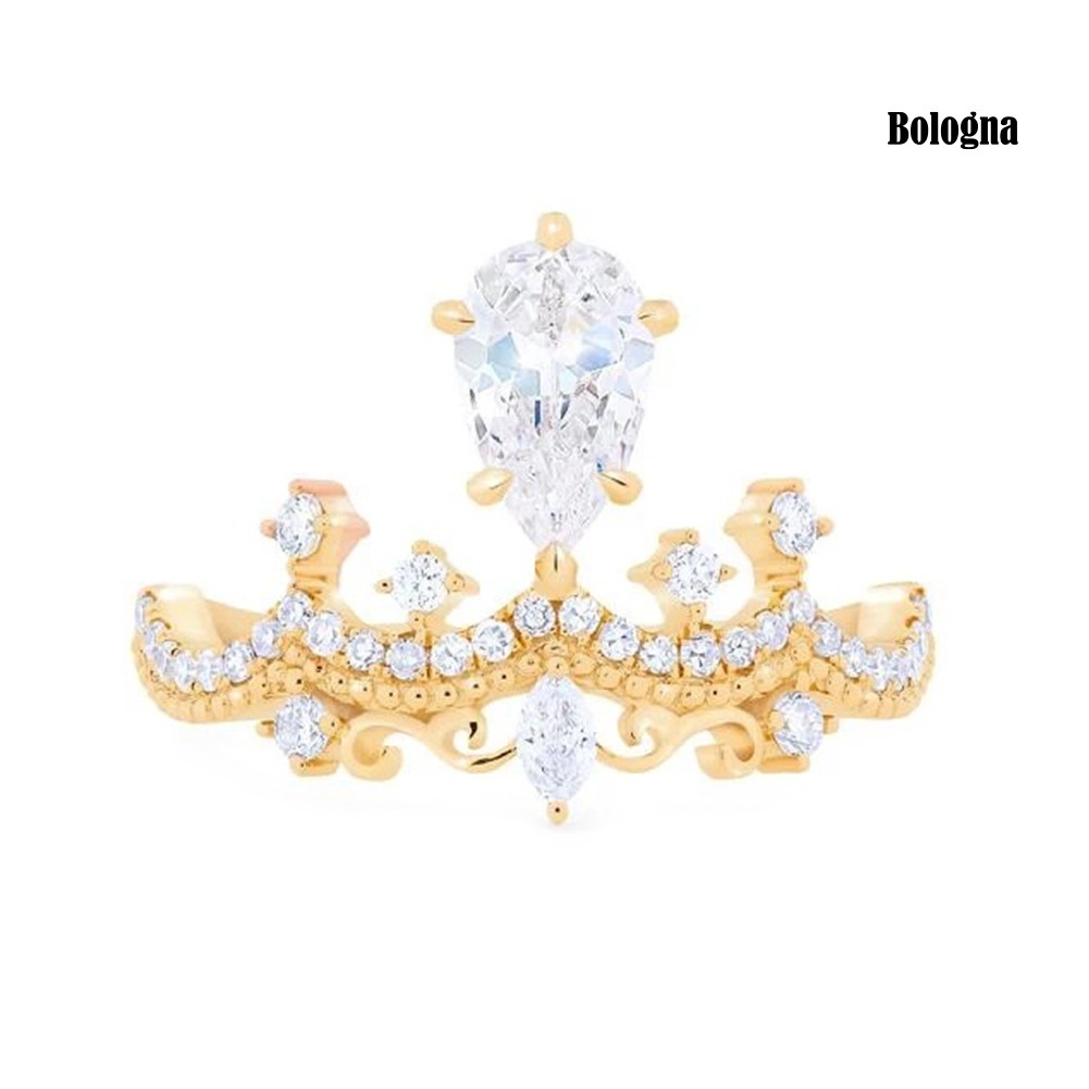 Nhẫn HợP Kim HìNh Vương MiệN ĐíNh Đá Sang TrọNg