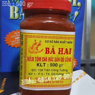 Mắm tôm chà Bà Hai 500g/ 1hủ