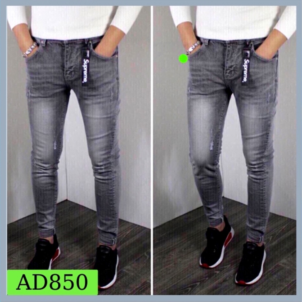 Quần jean nam tenji ad850tj quần bò nam xám trơn wash cao cấp trẻ trung phong cách tenji store 8