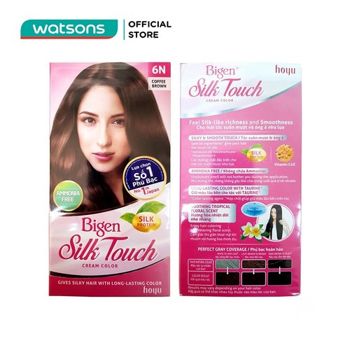 Kem Nhuộm Tóc Bigen Silk Touch 6N 136g - Nâu Cà Phê