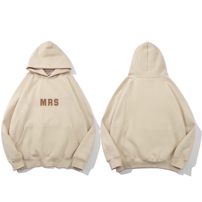 Áo hoodie MRS unisex, cotton nỉ bông dày, mũ 2 lớp MRA003U