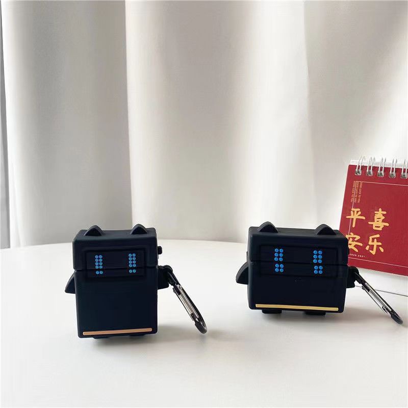 Vỏ Bảo Vệ Hộp Sạc Tai Nghe bluetooth Không Dây Airpods 3/1/2 pro Bằng Silicon Họa Tiết Hoạt Hình robot 3D Dễ Thương