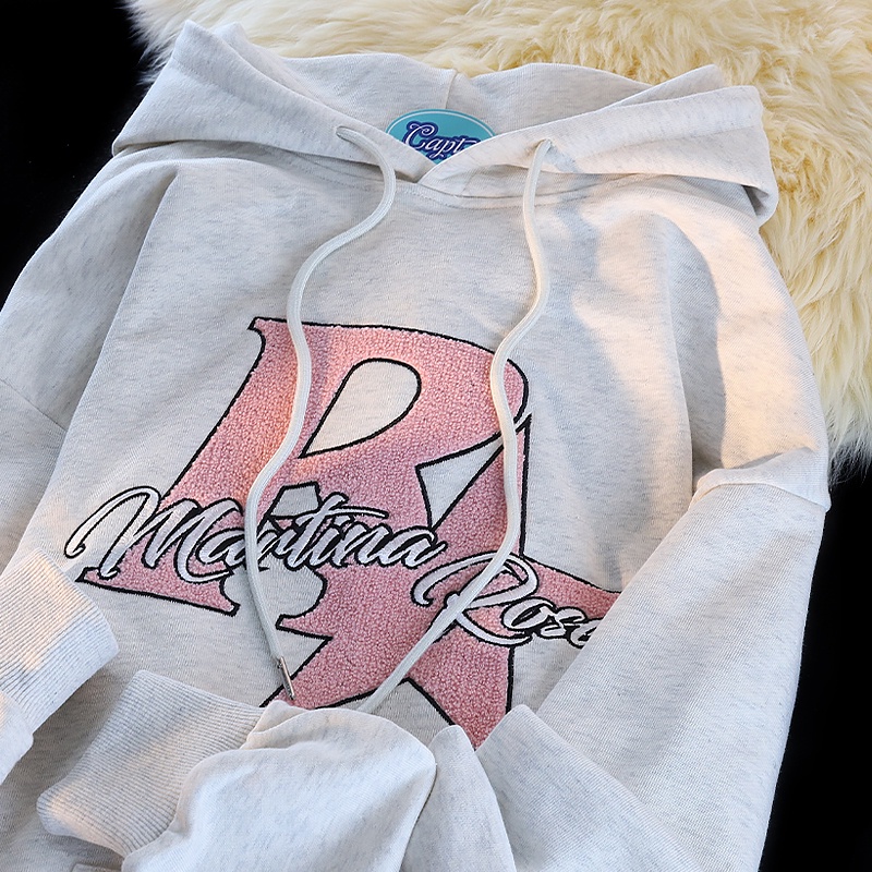 NRVP Áo Hoodie Tay Dài Oversize In Họa Tiết Phong Cách Hàn Quốc Kiểu Mới Cho Nam / Nữ