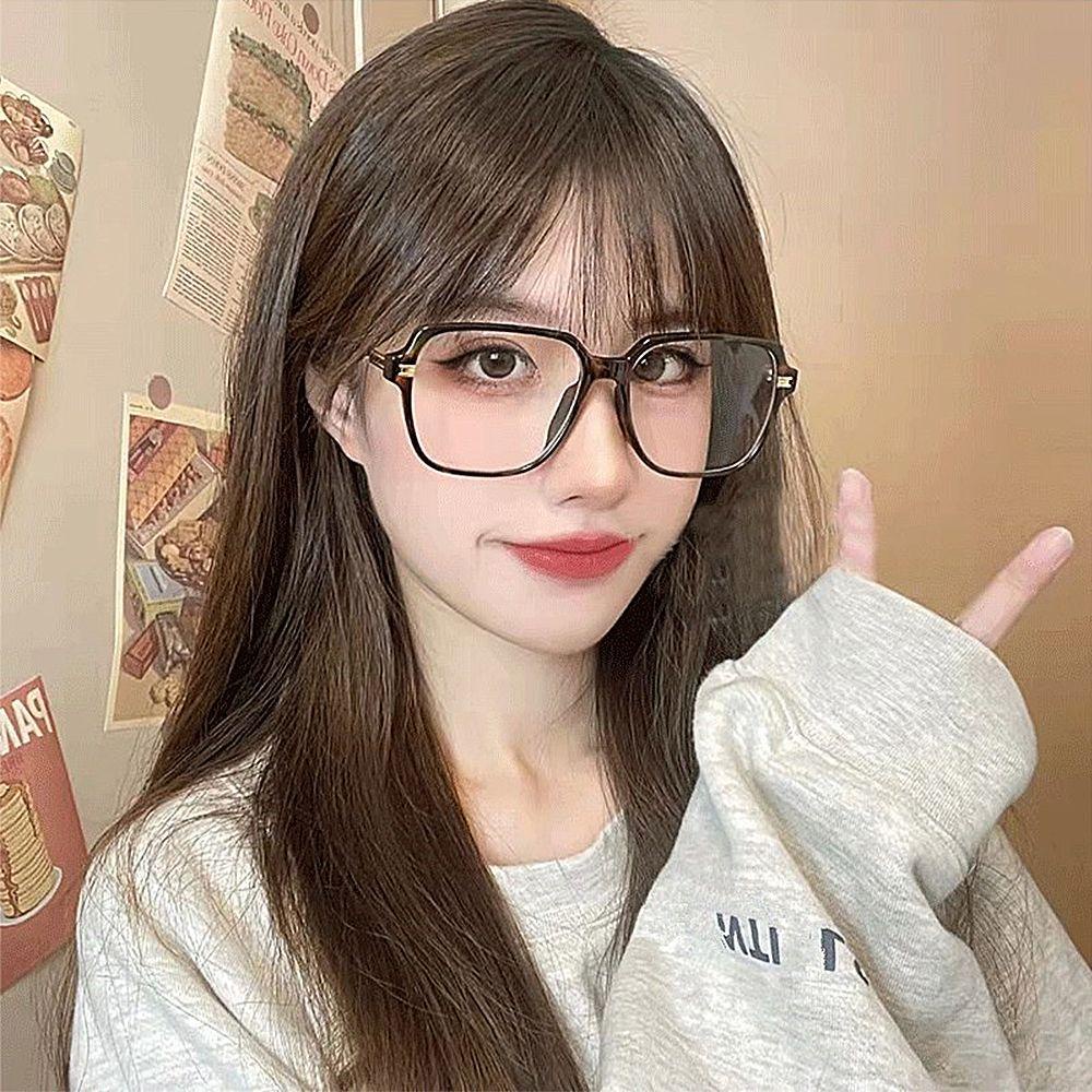 Kính Đọc Sách Gọng Vuông Oversize Chống Ánh Sáng Xanh Phong Cách Hàn Quốc Cho Nữ