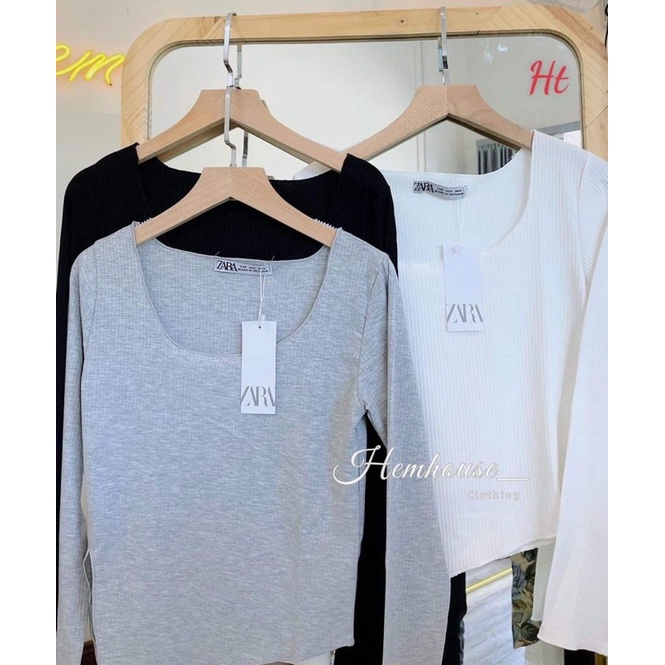 Áo thun bozip xẻ tà H2A877