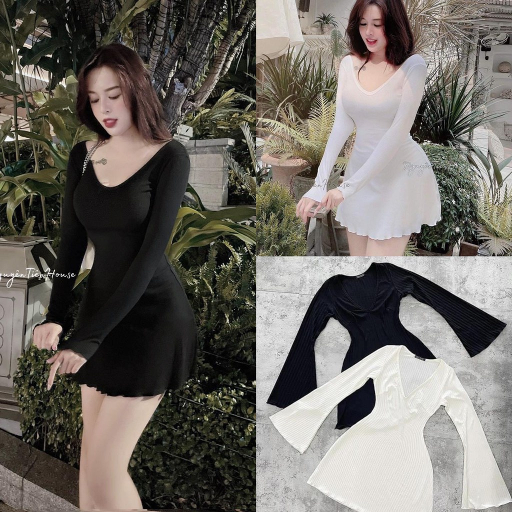 đầm tay loa cuốn biên - carotshop