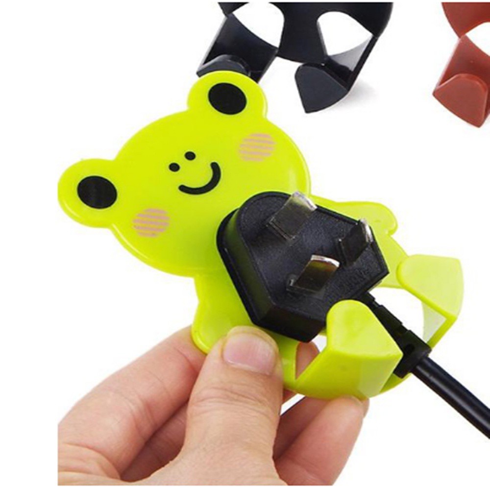 CONOPERY Bộ 2 móc treo phích cắm gắn tường thiết kế hình động vật hoạt hình dễ thương tiện dụng cho nhà bếp / phòng tắm