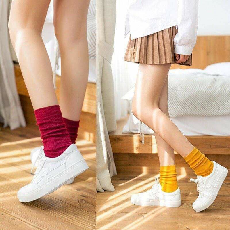 Sỉ sll! Tất cổ cao chữ Phong Cách Vintage Hàn Quốc