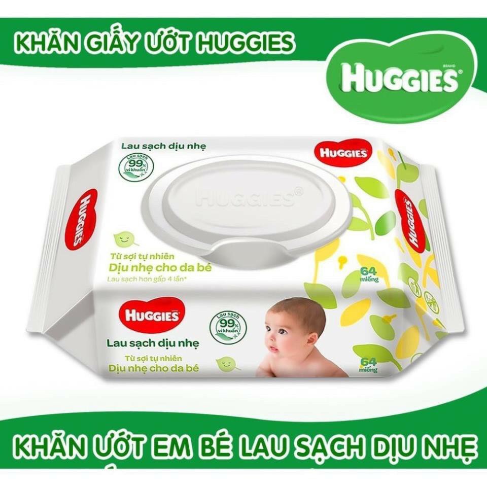 Khăn ướt Huggies 64 tờ không mùi