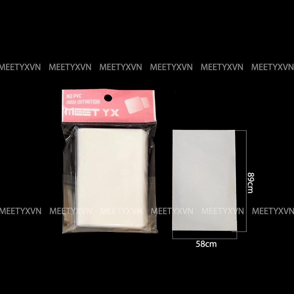Xấp 100 Sleeve card MeeT/ Meet YX Pack 58x89mm DÀY