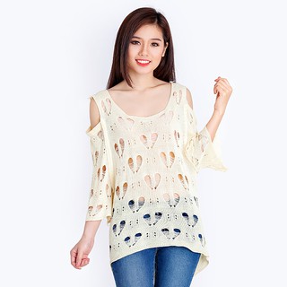 Áo Len Lưới Cổ Tròn