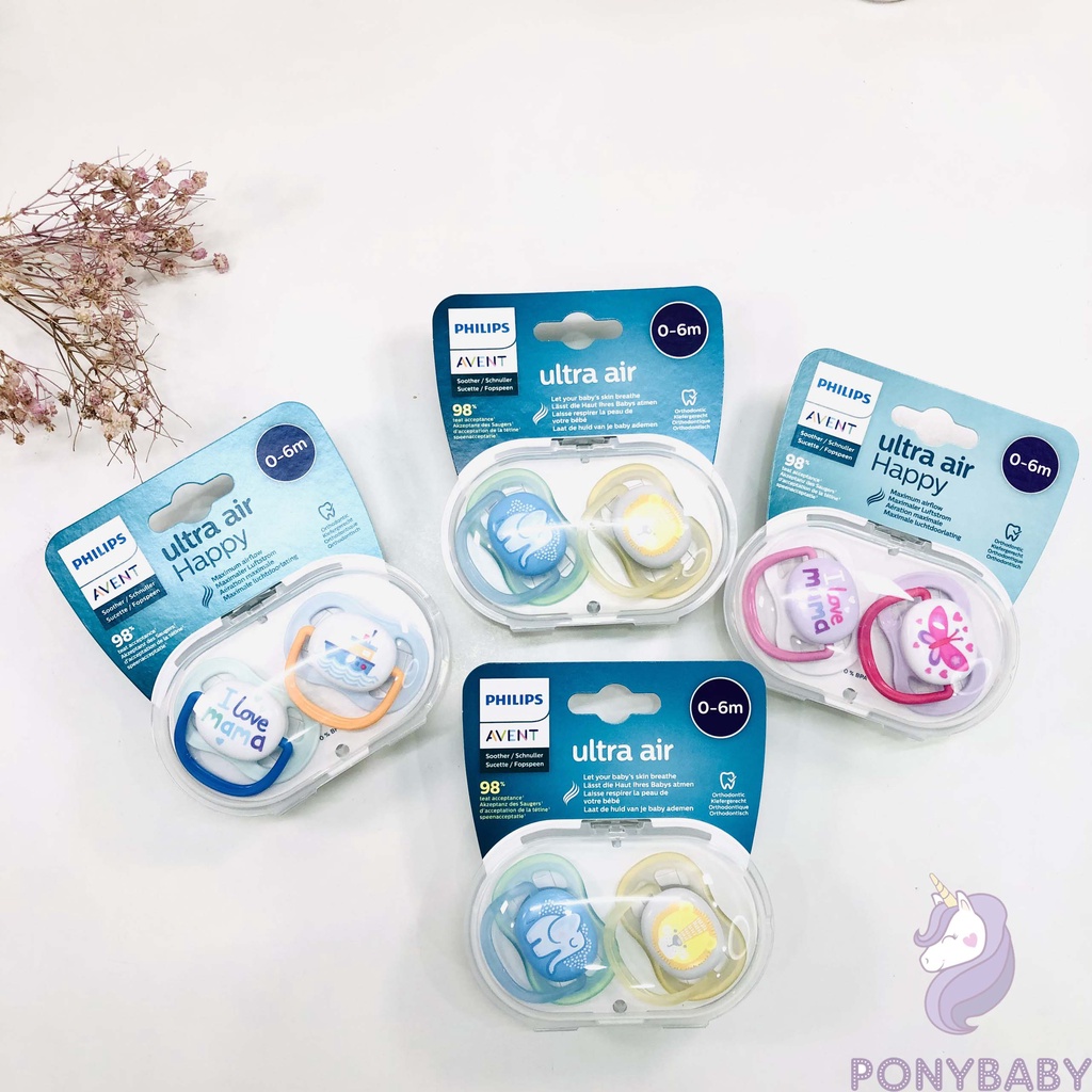 Ti giả Avent ultra air, ty ngậm chống vẩu Philips avent