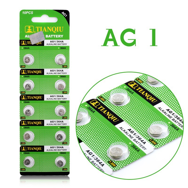 Vỉ 10 Viên Pin đồng hồ đeo tay AG1 LR621 AG10 LR1130