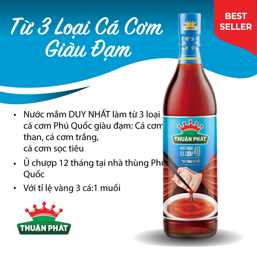 Bán sỉ - Nước Mắm Cá Cơm Thuận Phát độ đạm 40 620ml