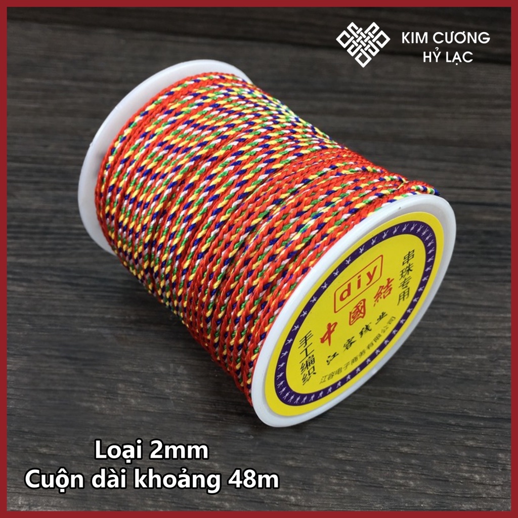 Chỉ Ngũ Sắc  Bình An Và May Mắn [Kim Cương Hỷ Lạc] - Hàng Loại 1